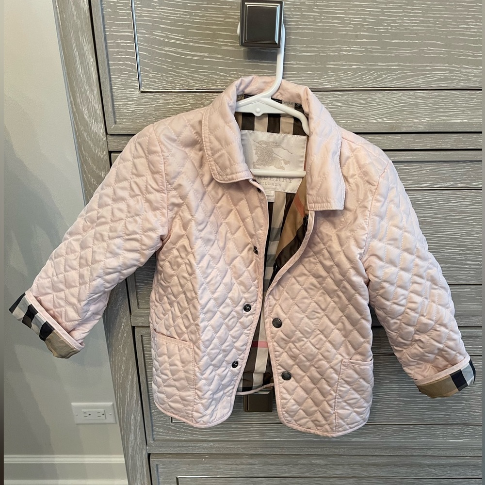Burberry girls quilted jacket
